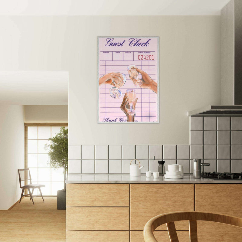 Guest Check Crystal Glasses Wall Art - Vibrantwalls