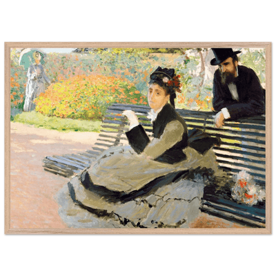 Camille Monet Garden Bench Art – Exquisite Artwork for Garden Lovers - Vibrantwalls