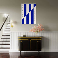 Bauhaus Ausstellung 1923 Blue Cream Wall Art - Vibrantwalls