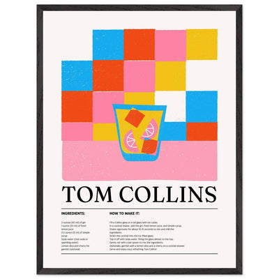 Retro Tom Collins Cocktail Recipe - Vibrantwalls