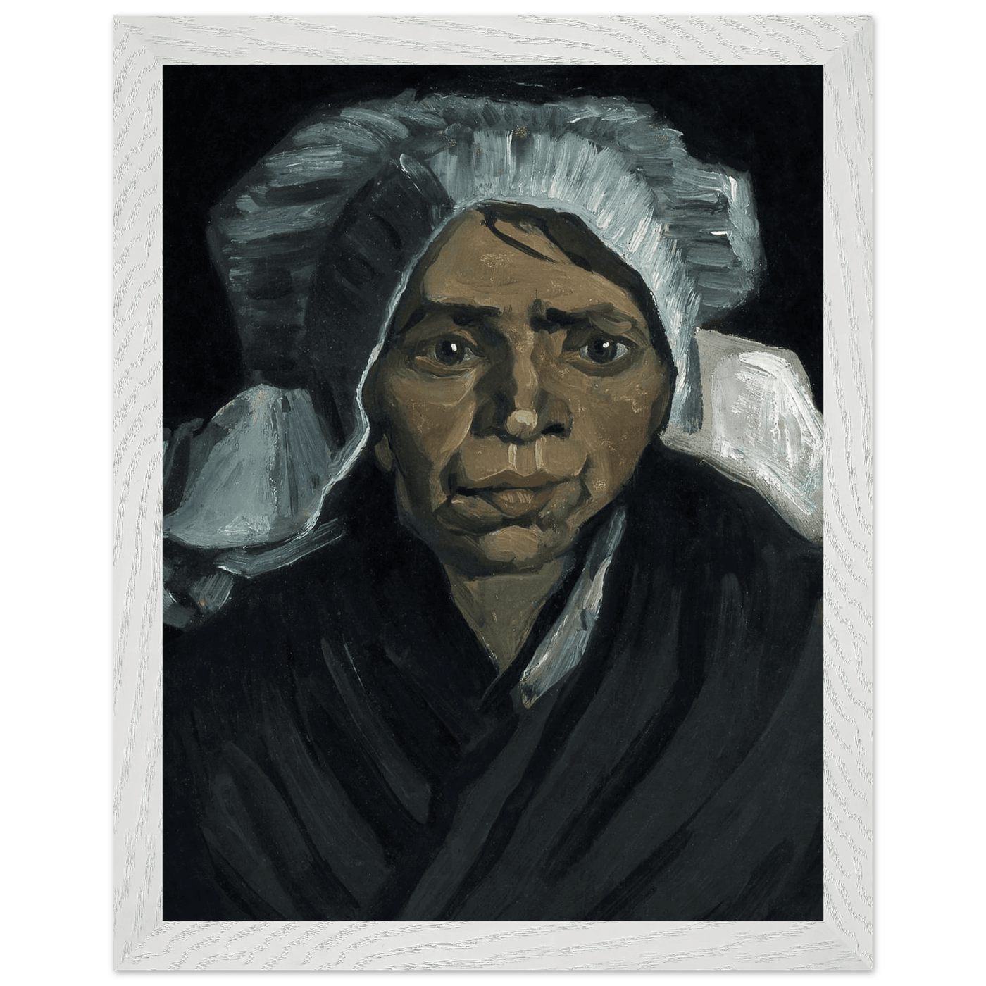 Peasant Woman Sculpture - Exquisite Head of a Peasant Woman Art Piece - Vibrantwalls