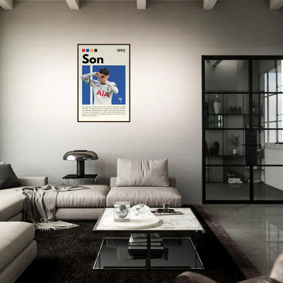 Son Heung-min Tottenham Hotspur Framed Football Poster Vibrantwalls