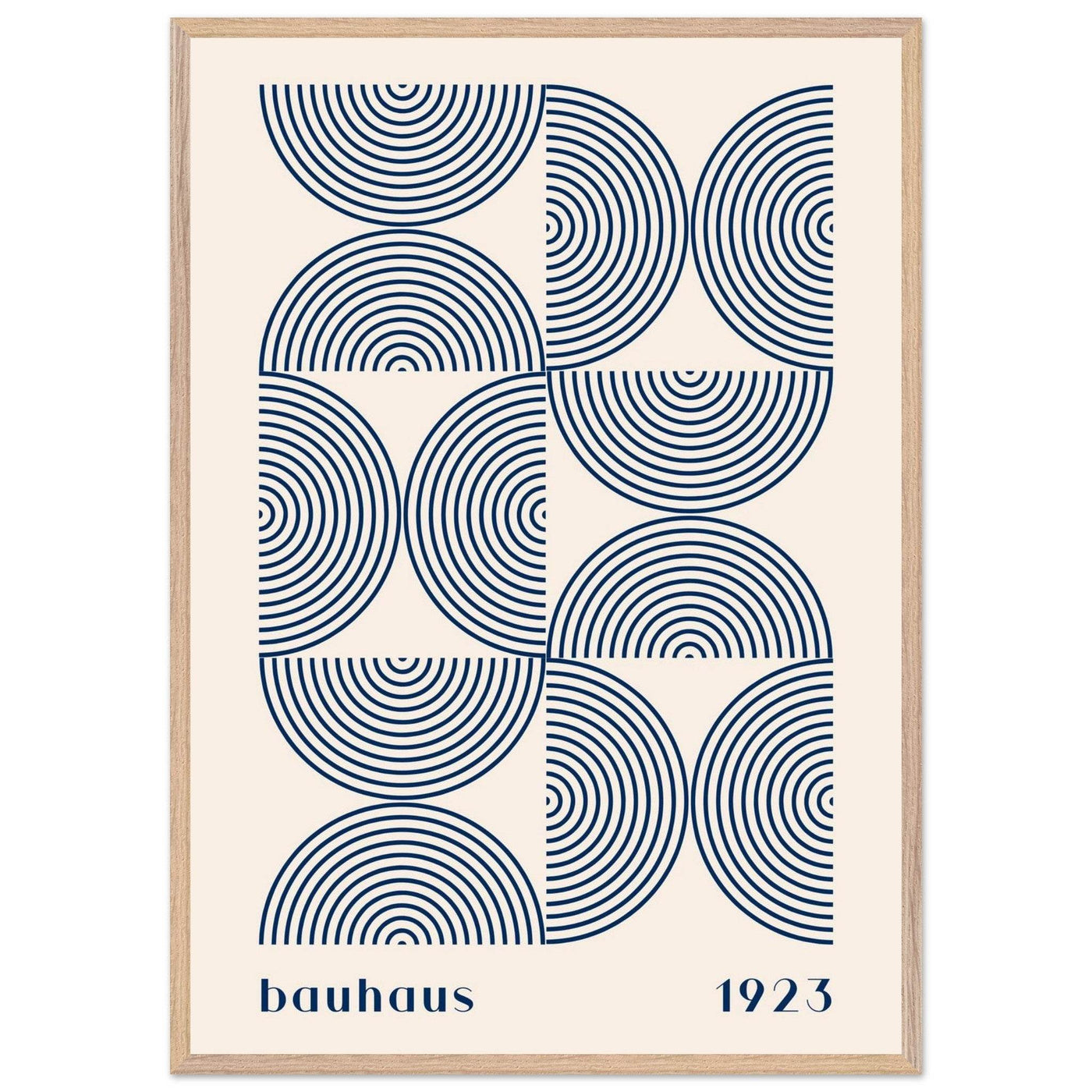 Bauhaus 1923 Navy & Beige - Vibrantwalls