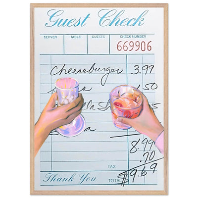 Retro Bar Tab Art - Vibrantwalls
