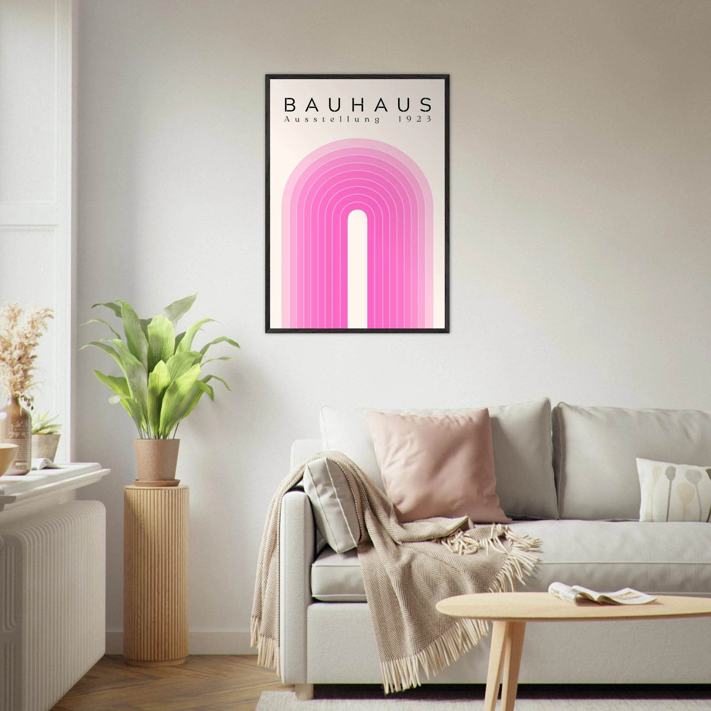 Bauhaus Pink Gradient Arch - Vibrantwalls