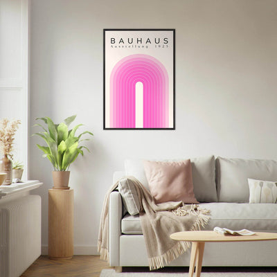 Bauhaus Pink Gradient Arch - Vibrantwalls