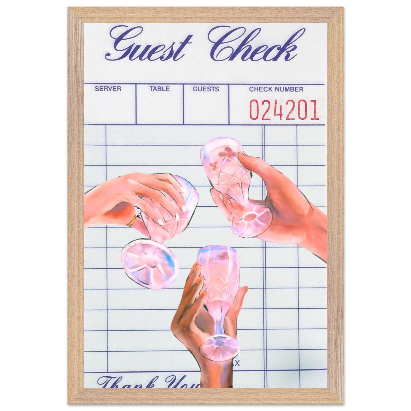 Retro Aesthetic Guest Check - Vibrantwalls