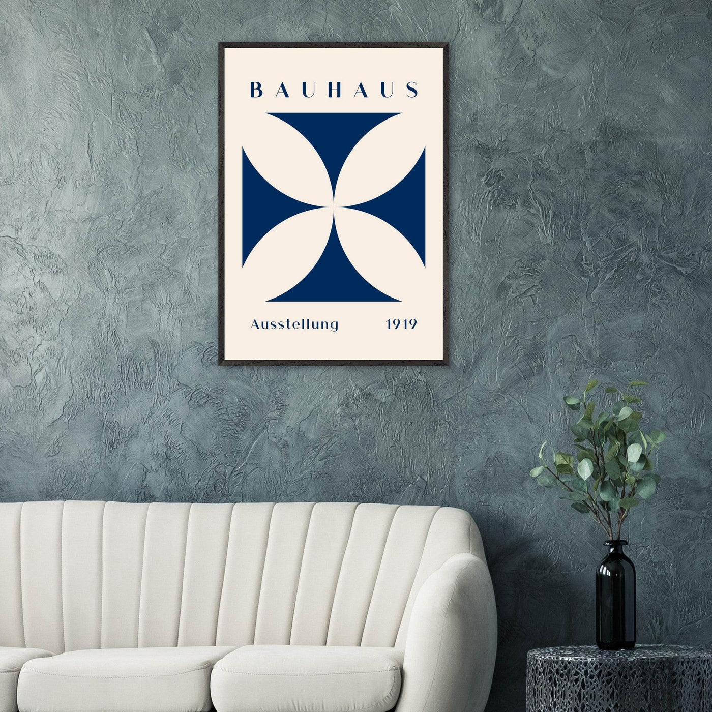 Bauhaus Exhibition 1919 - Navy Cream - Vibrantwalls