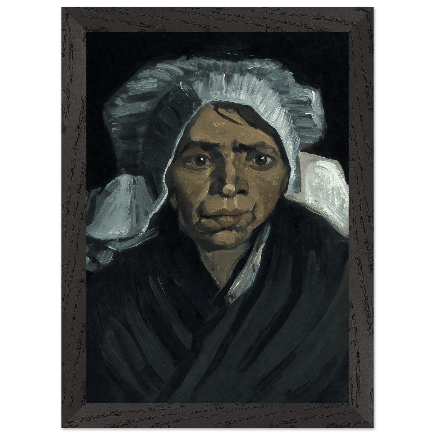 Peasant Woman Sculpture - Exquisite Head of a Peasant Woman Art Piece - Vibrantwalls