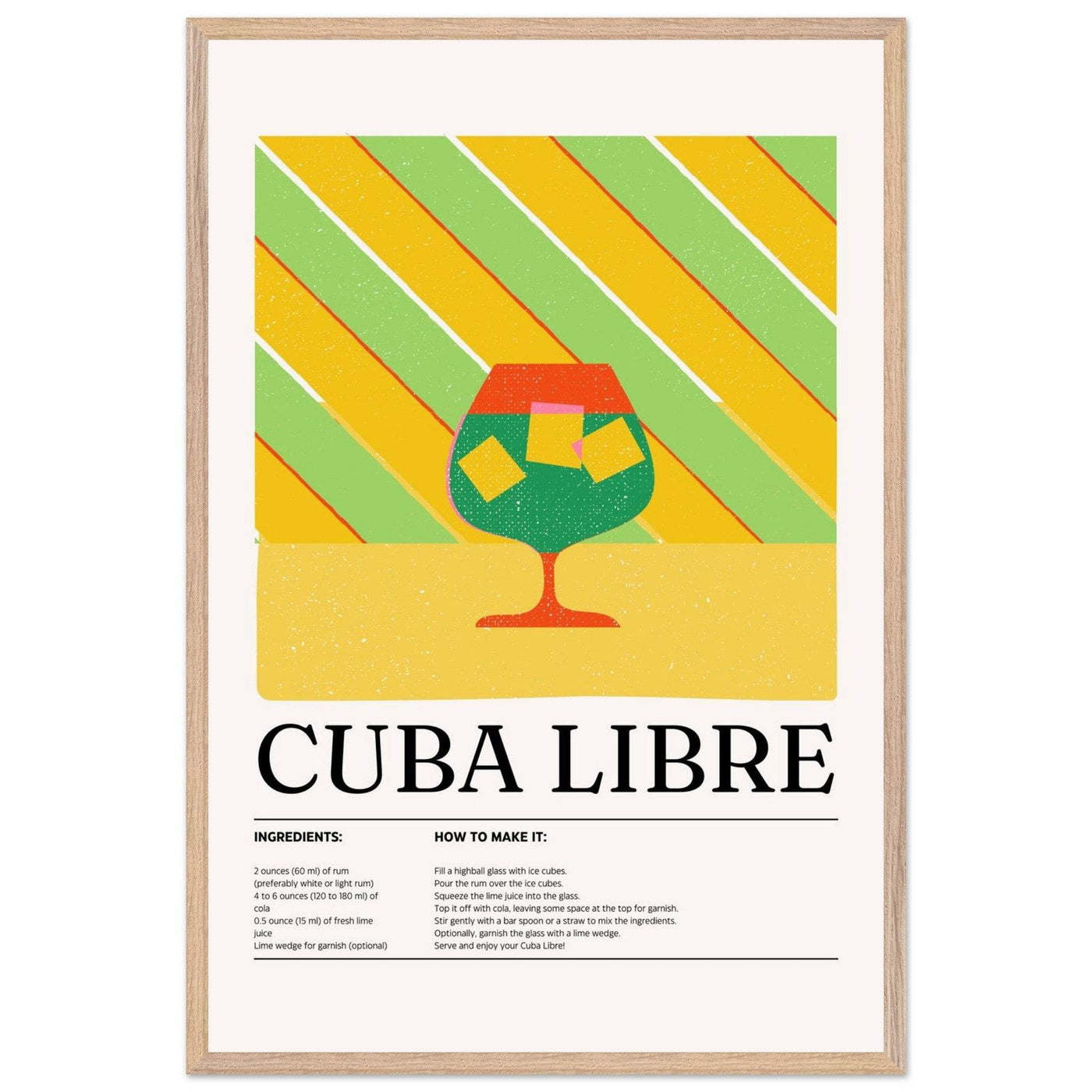 Cuba Libre Cocktail Recipe - Vibrantwalls