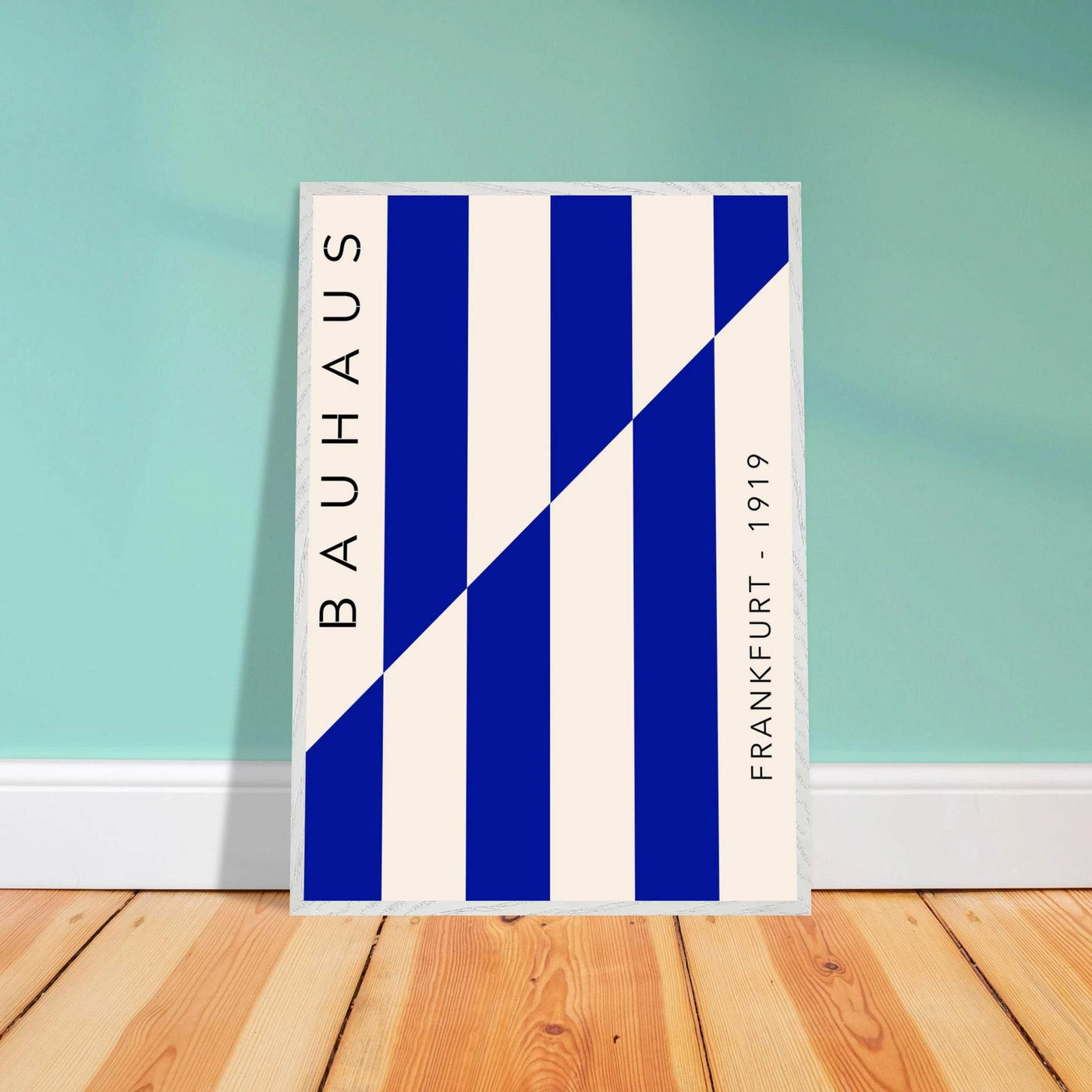 Bauhaus Ausstellung 1923 Blue & Cream - Vibrantwalls
