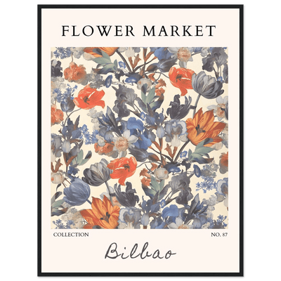 Flower Market Bilbao Print – Elegant Floral Framed Poster | Vibrant Nature & Botanical Art, Ready-to-Hang - Vibrantwalls