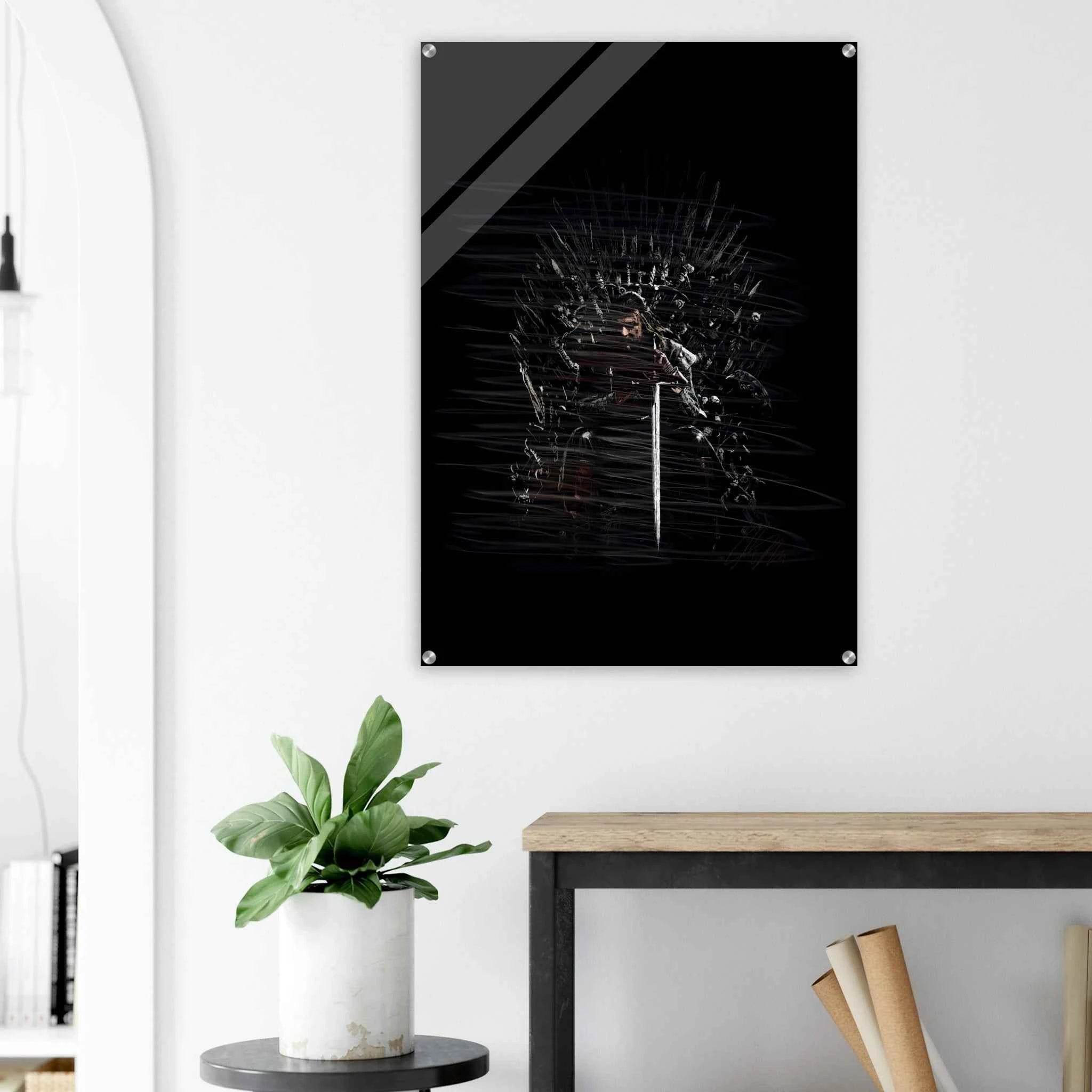 Abstract Warrior Throne Acrylic Print – Dynamic, Modern & Iconic Wall Art - Vibrantwalls