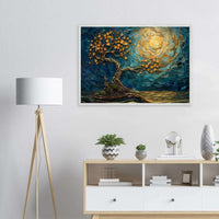 Tree of Life Jewelry - Golden Blooms & Midnight Sky Design - Vibrantwalls