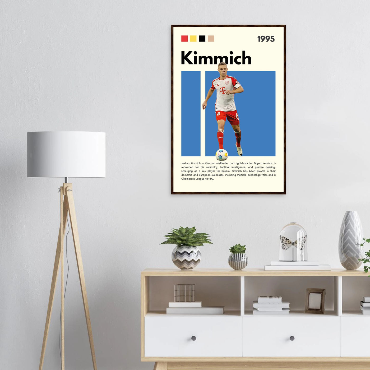 Joshua Kimmich Bayern Munich Framed Football Poster Vibrantwalls