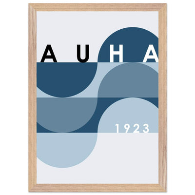 Bauhaus-Style Abstract Poster - The Blue Tunnel Modern Art Print in Various Sizes & Finishes - Vibrantwalls