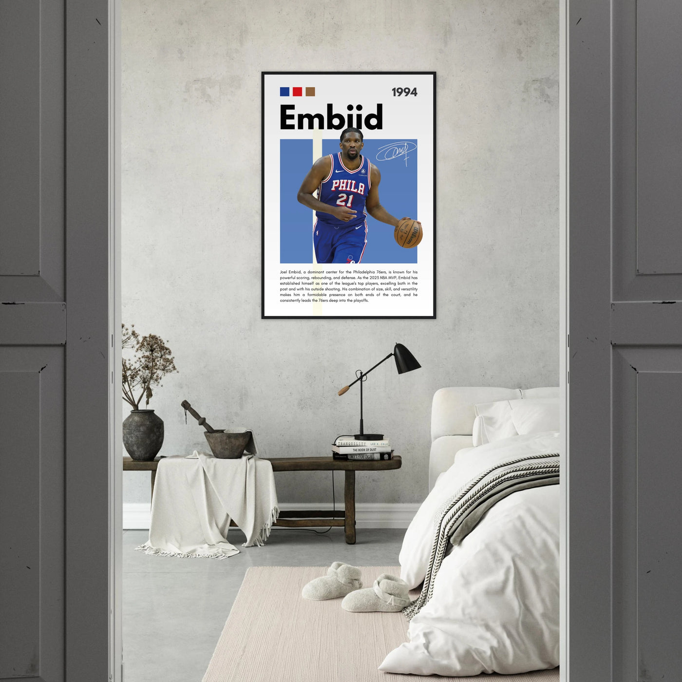 Joel Embiid The Process 76ers Framed Poster Vibrantwalls