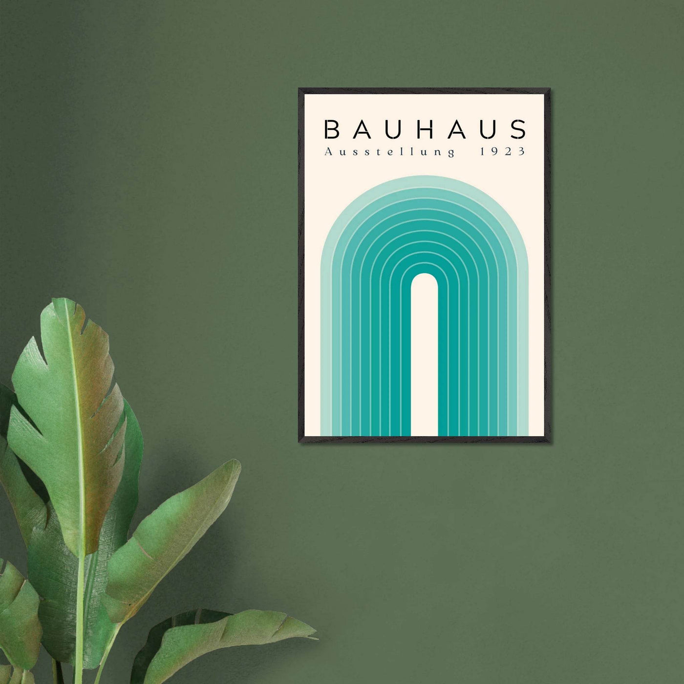 Bauhaus Ausstellung 1923 Teal & Cream - Vibrantwalls
