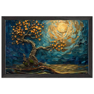 Tree of Life Jewelry - Golden Blooms & Midnight Sky Design - Vibrantwalls