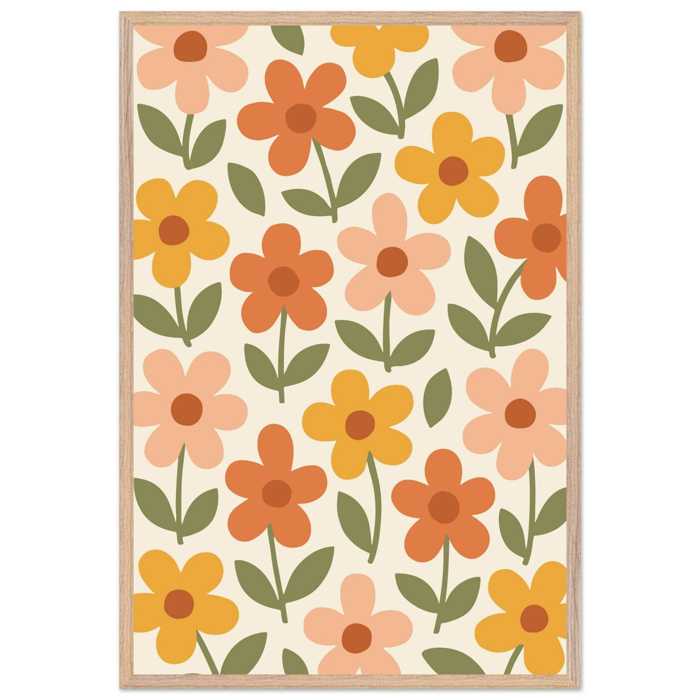 Retro Floral Dream - Vibrantwalls