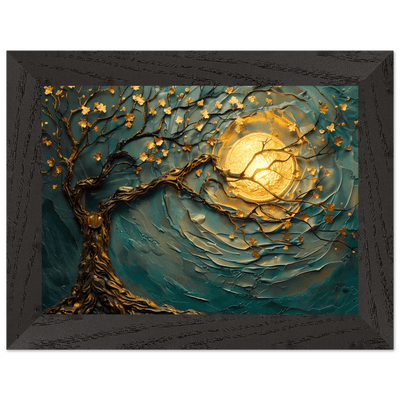 Teal Gold Tree of Life Pendant - Elegance in Nature's Design - Vibrantwalls