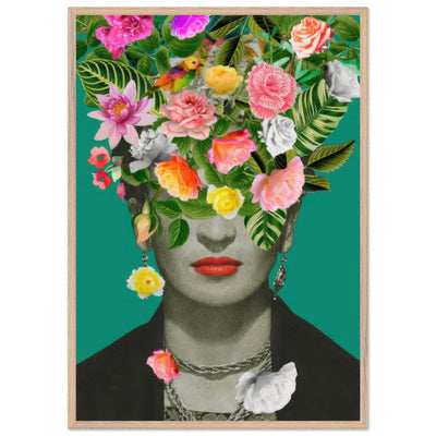 Floral Frida Artwork - Vibrant and Inspiring Home Decor - Vibrantwalls