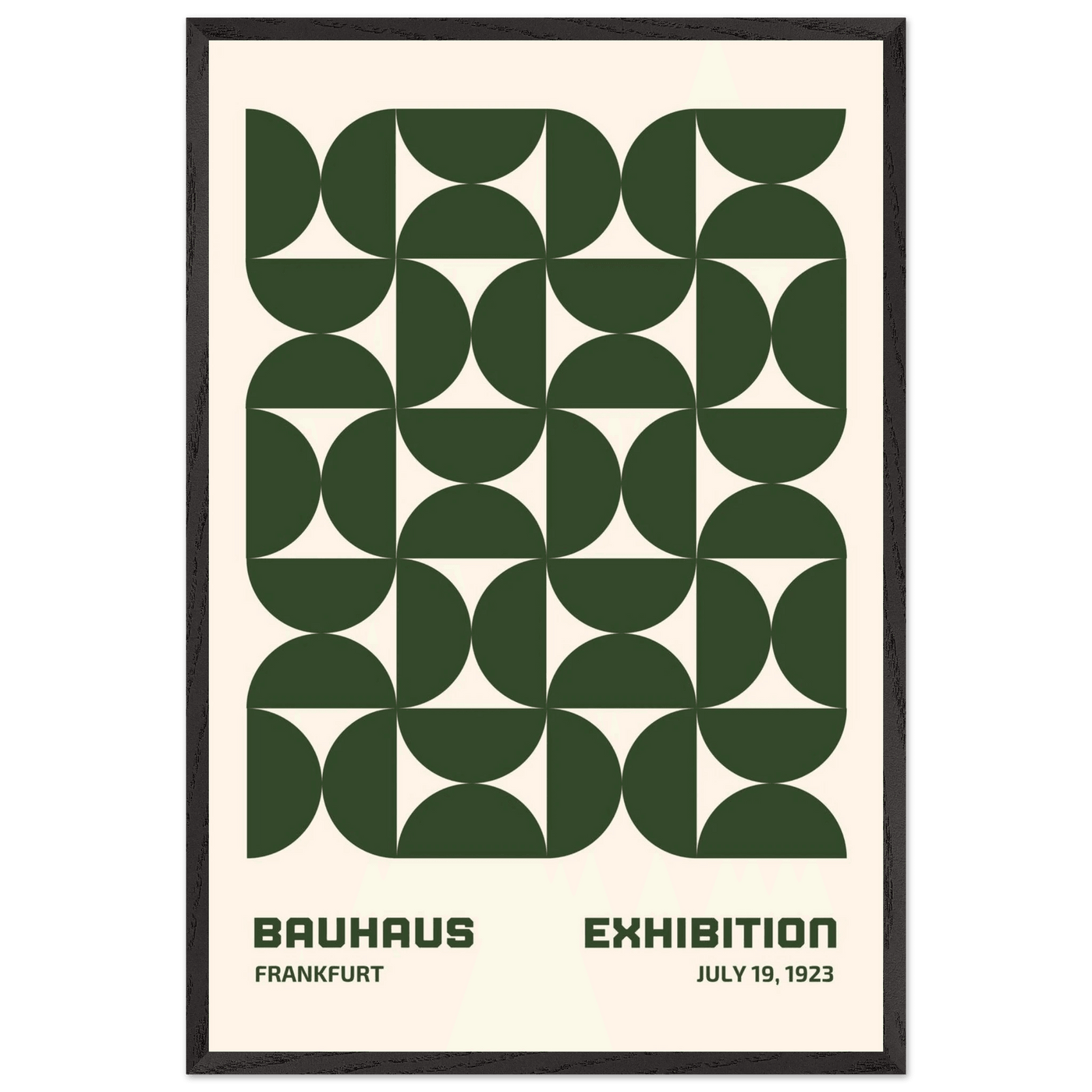 Bauhaus Forest Green & Cream Modern - Vibrantwalls