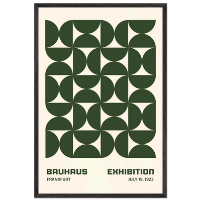 Bauhaus Forest Green & Cream Modern - Vibrantwalls