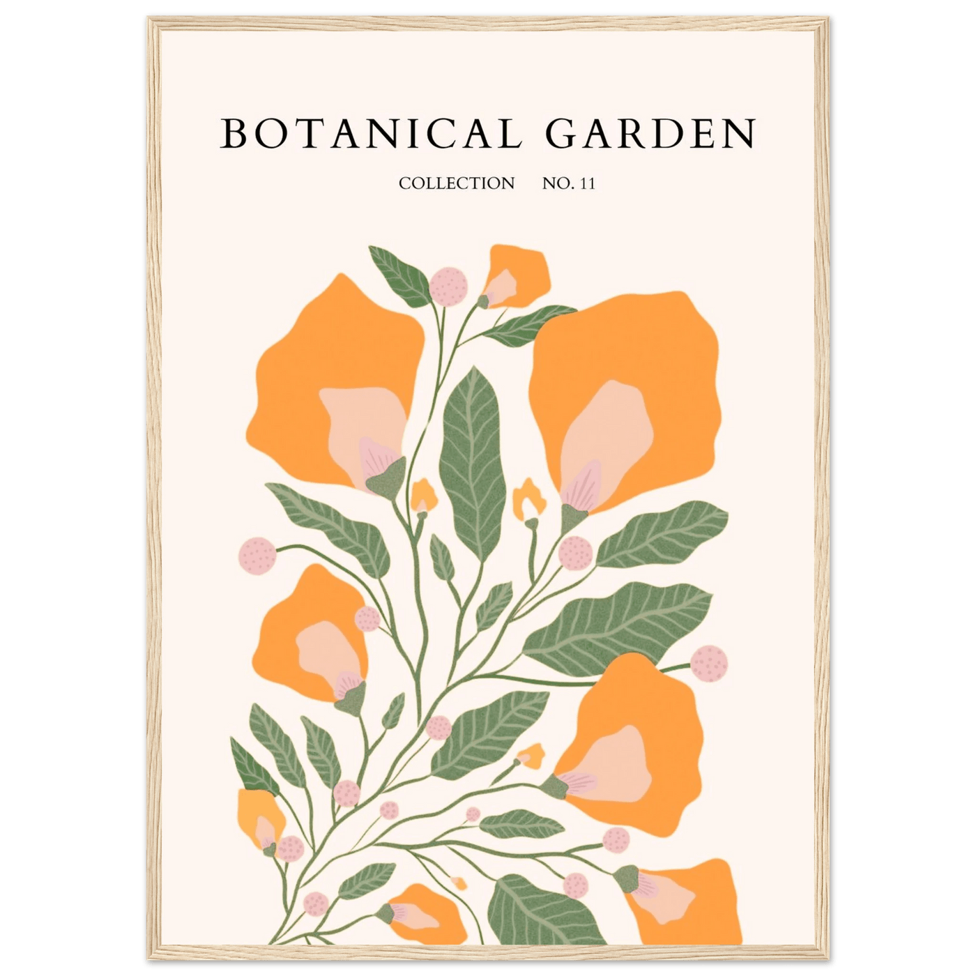 Botanical Garden Collection Framed Poster – Warm Floral Art Print | Ready-to-Hang in Various Sizes & Frame Styles - Vibrantwalls