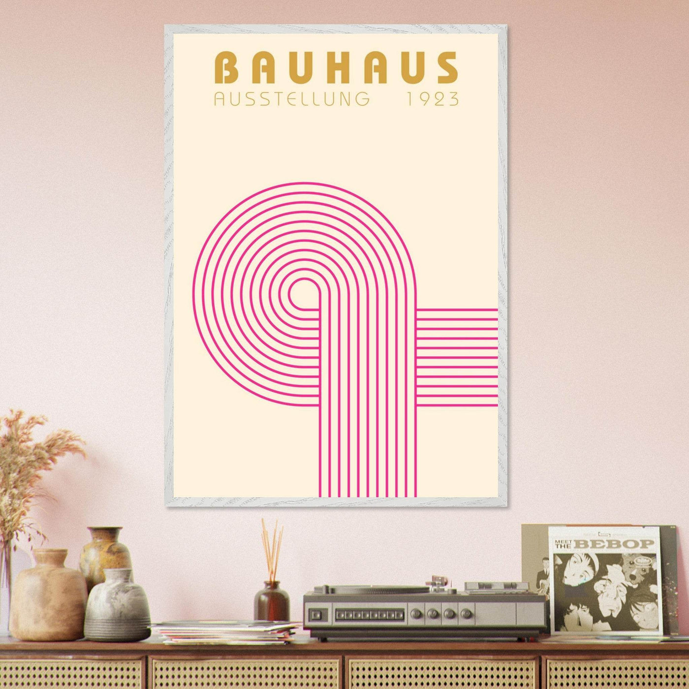 Bauhaus Pink Pop Decor for Modern Home Aesthetics - Vibrantwalls
