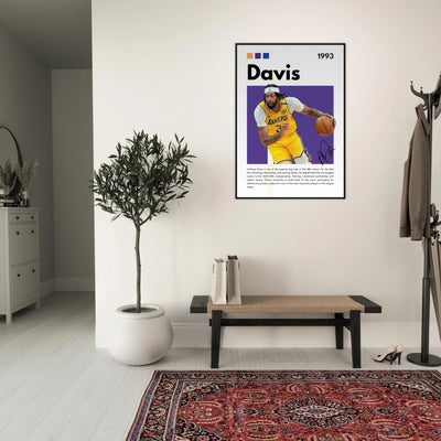 Anthony Davis Lakers Modern Basketball Art Print Vibrantwalls