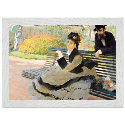 Camille Monet Garden Bench Art – Exquisite Artwork for Garden Lovers - Vibrantwalls