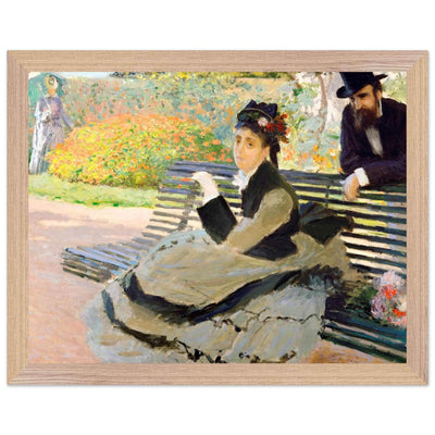 Camille Monet Garden Bench Art – Exquisite Artwork for Garden Lovers - Vibrantwalls