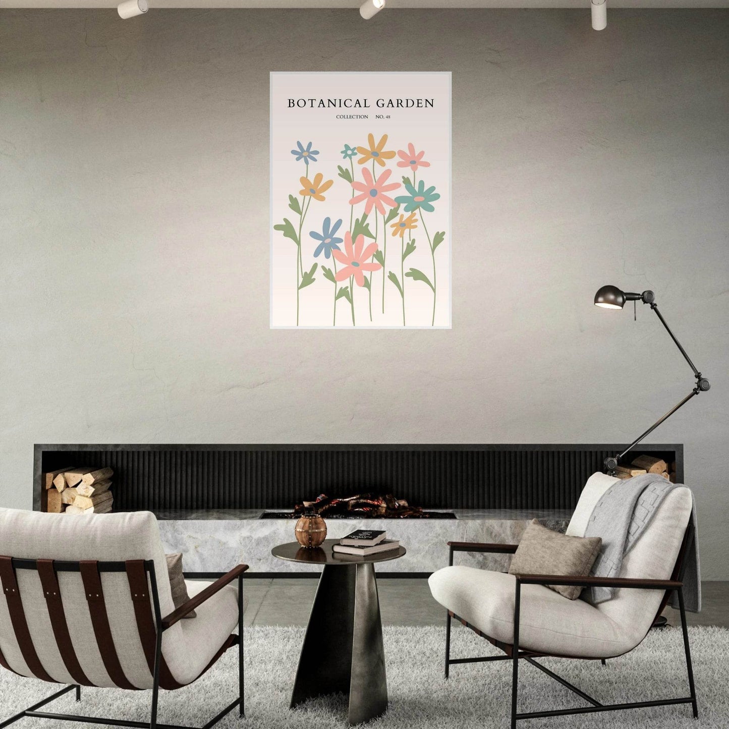 Botanical Garden Framed Poster – Whimsical Pastel Floral Art Print | Ready-to-Hang Wall Decor - Vibrantwalls