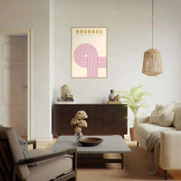 Bauhaus Pink Decor Wall Art - Vibrantwalls