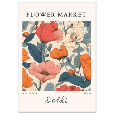 Flower Market Delhi Framed Art Print – Vibrant Botanical & Nature Posters | Ready-to-Hang in Multiple Sizes - Vibrantwalls