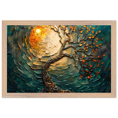 Golden Sunset Emerald Tree of Life Jewelry - Vibrantwalls