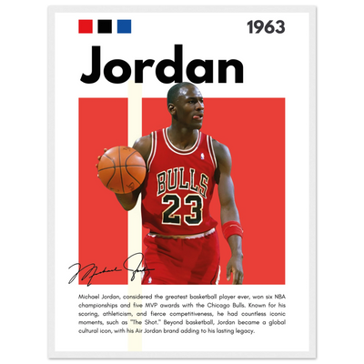 Michael Jordan Air Jordan Bulls Retro Print 45x60 cm 18x24″ White frame Vibrantwalls