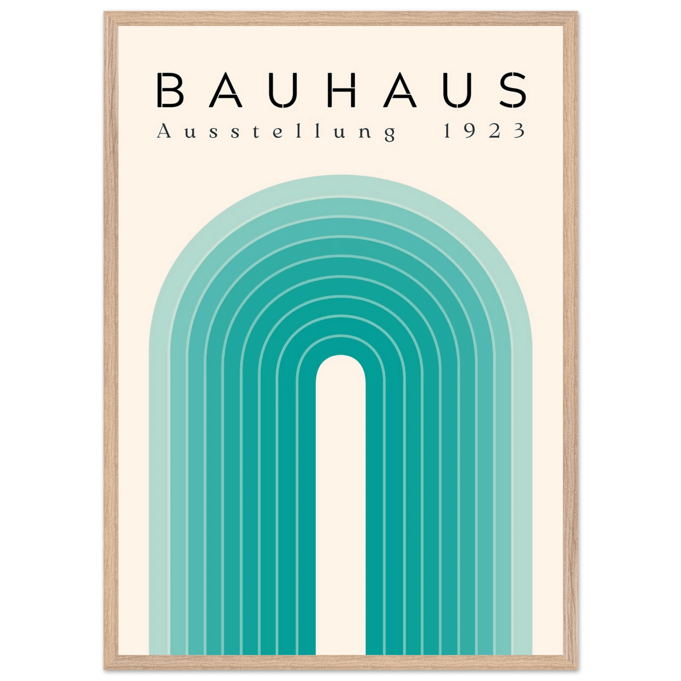 Bauhaus Ausstellung 1923 Teal & Cream - Vibrantwalls