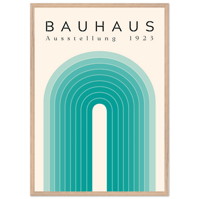 Bauhaus Ausstellung 1923 Teal & Cream - Vibrantwalls