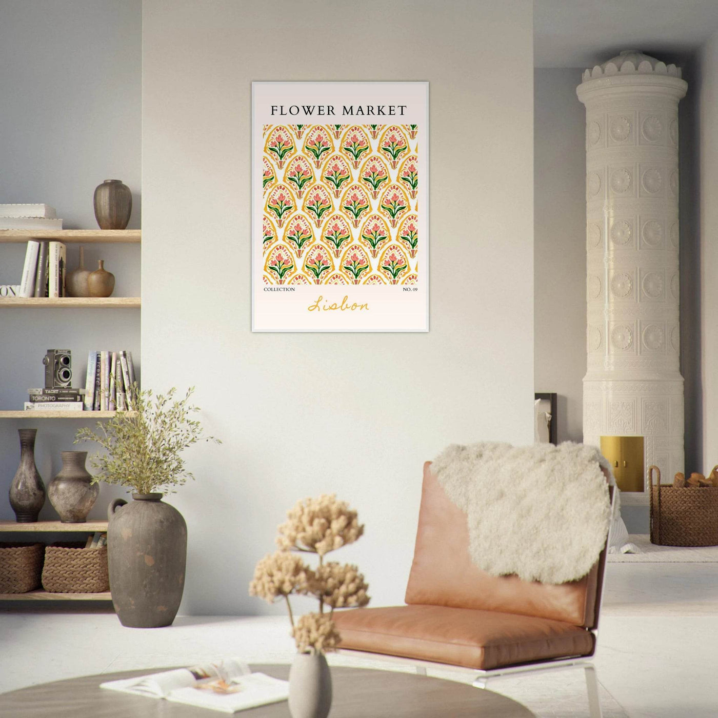 Lisbon Flower Market Framed Poster – Vibrant Floral Art Print | Ready-to-Hang Wall Decor - Vibrantwalls