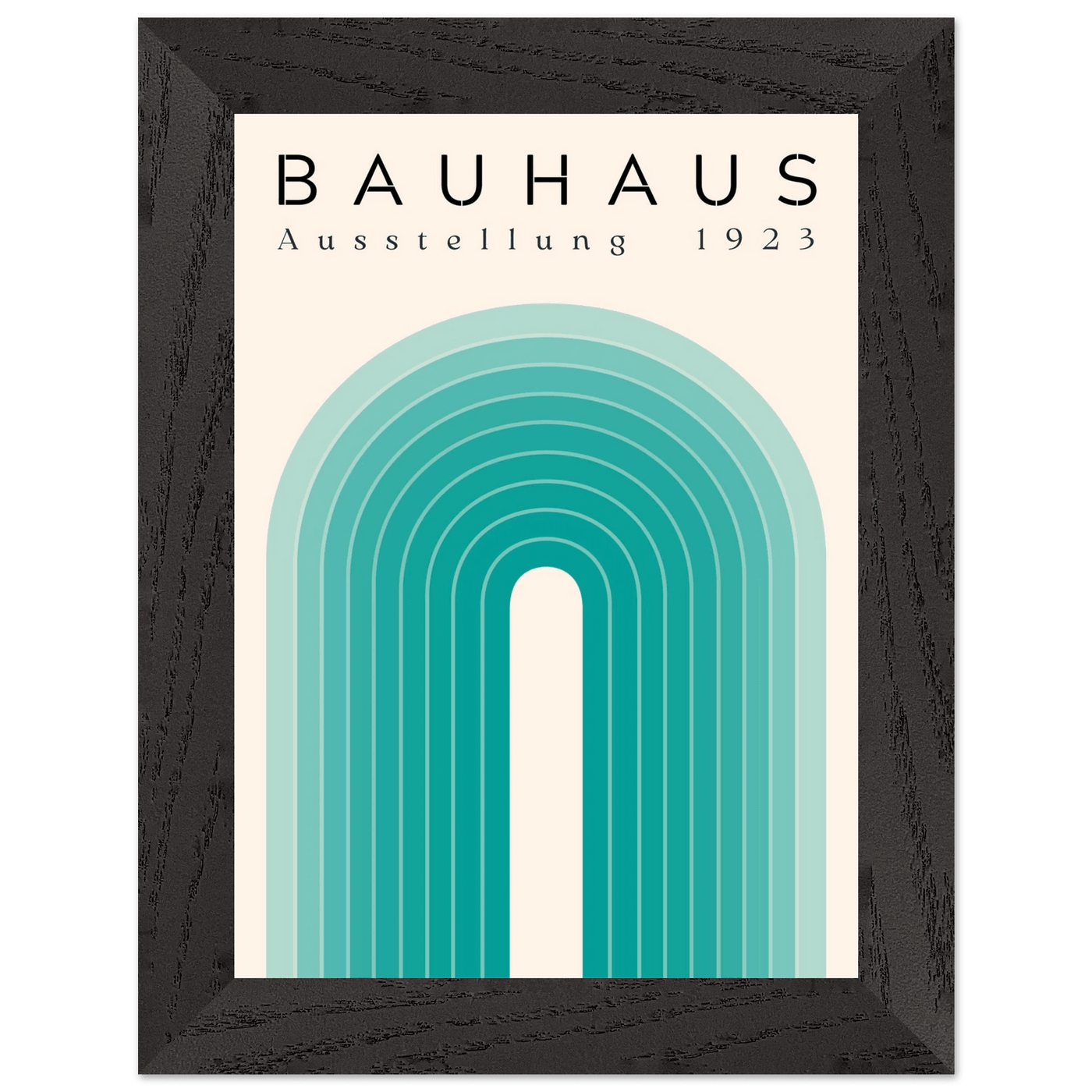 Bauhaus Ausstellung 1923 Teal & Cream - Vibrantwalls