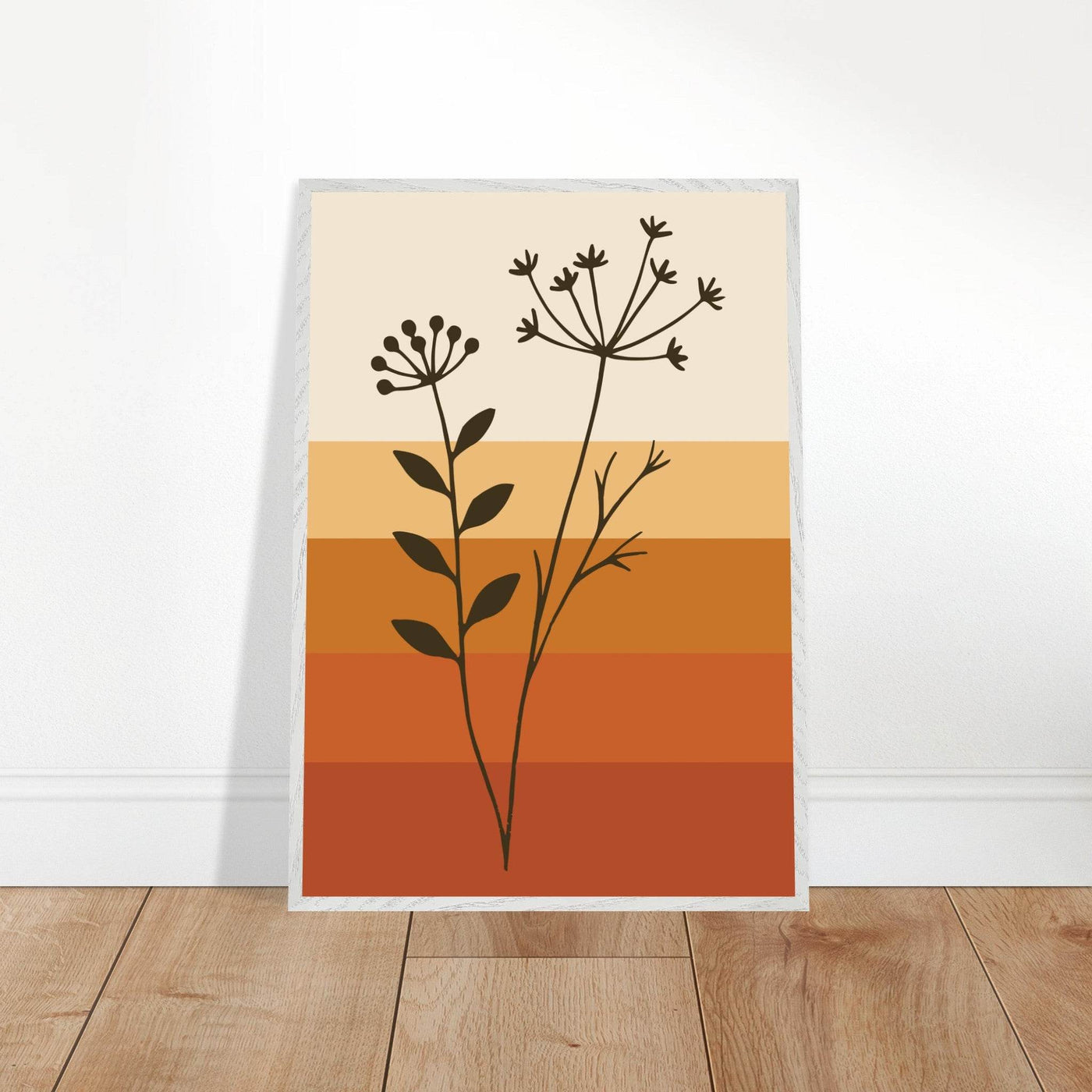 Abstract Floral Earth Tones - Vibrantwalls