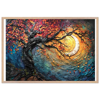 Impasto Style Autumn Tree of Life Poster - Vibrantwalls