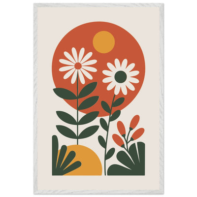 Abstract Floral Mid-Century - Vibrantwalls