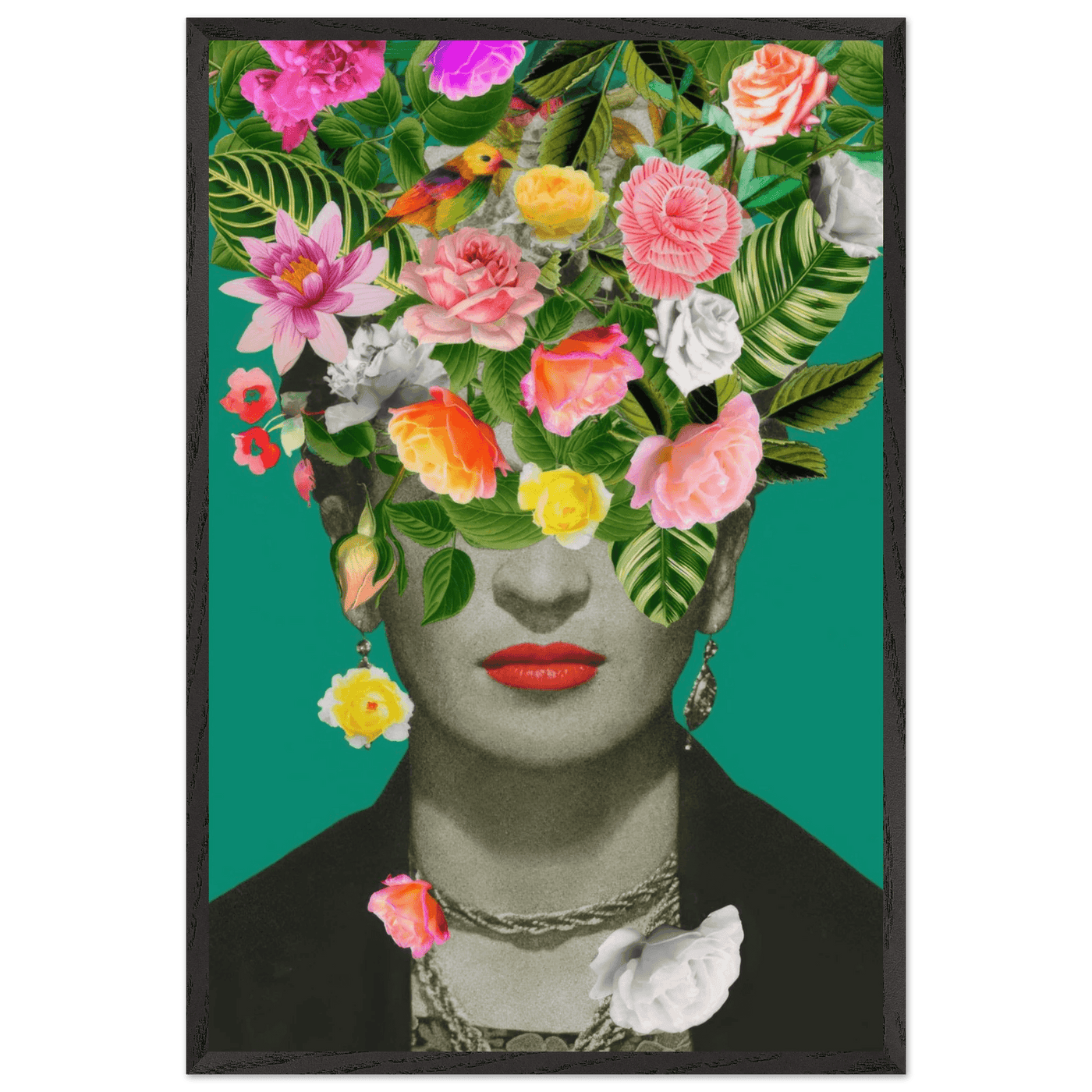 Floral Frida Artwork - Vibrant and Inspiring Home Decor - Vibrantwalls