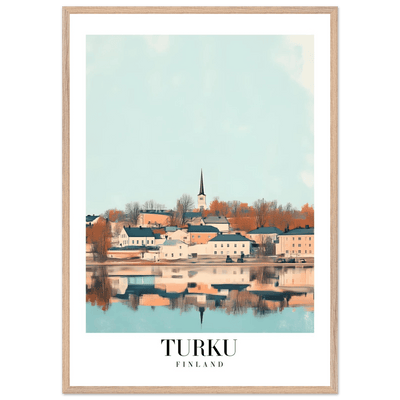 Turku Finland Framed Poster – Serene Nordic Travel Wall Art with Wooden Frame - Vibrantwalls