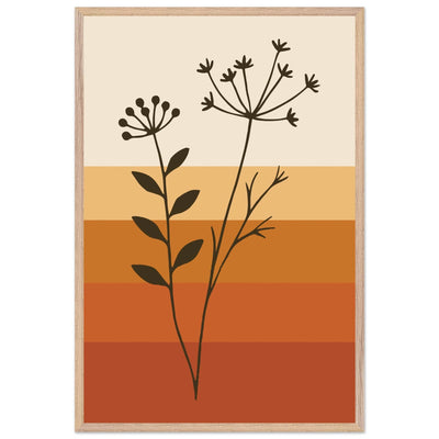 Abstract Floral Earth Tones - Vibrantwalls