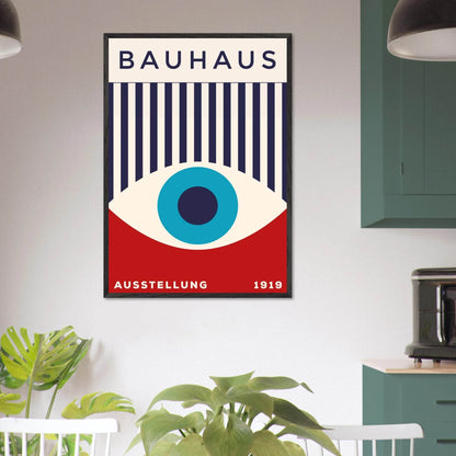 Bauhaus Geometric Eye 1919 Movement Style Design Poster Wall Art - Vibrantwalls