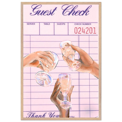 Guest Check & Crystal Glasses - Vibrantwalls